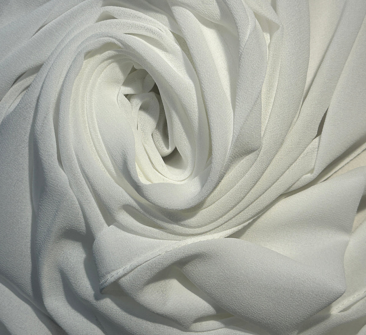 Georgette Chiffon - Pearl White