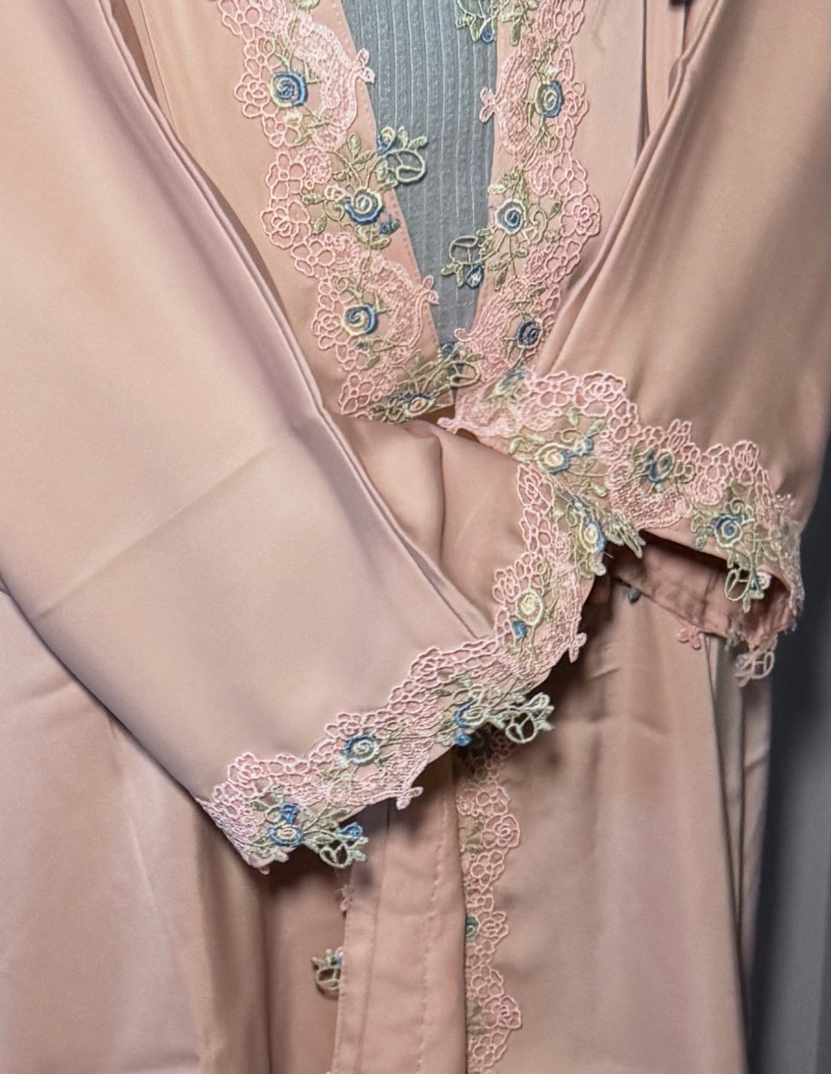 Girls Abaya -  Blossom Pink Lace